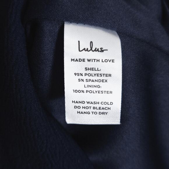 Lulus Bodycon Dress Square Neck Navy Size Small Minimalist Renaissance - Picture 8 of 8